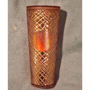 Starbucks Iridescent Rose Gold Pink Venti Tumbler 24 Oz No Straw 2021 NWT